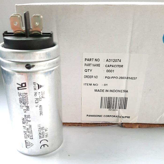 Gambar KAPASITOR AC PANASONIC 20 MICRO ORIGINAL dari SUPRA TEHNIK wa.081368660812 Kota Depok Tokopedia
