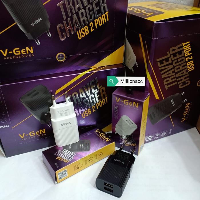 Gambar V-Gen Travel Adaptor Dual USB Port ORIGINAL 100% dari TENxMART Kota Administrasi Jakarta Barat Tokopedia