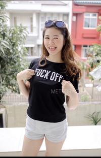 Gambar Kaos Wanita Katun - Fuck Off (Hidden Flip T-shirt) dari METFORYOU Jakarta Barat 4 Tokopedia
