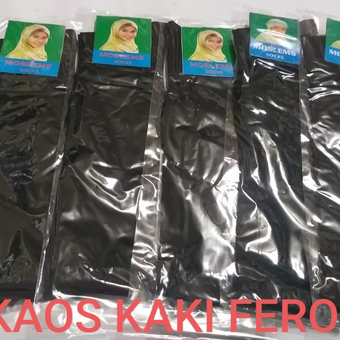 Gambar Kaos kaki stoking panjang selutut warna hitam dari kaos kaki ferona Kota Tangerang Tokopedia