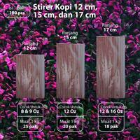 Gambar Stirer Kopi 17 cm untuk 12 Oz dan 16 Oz - Sedotan Kopi - Pengaduk Kopi dari E-QuPack Kota Tangerang Selatan 2 Tokopedia