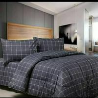 Gambar sprei set katun lokal Marco abu ukuran 180x200 160x200 120x200 dari Afiqah_Collection Kota Tangerang Selatan 1 Tokopedia