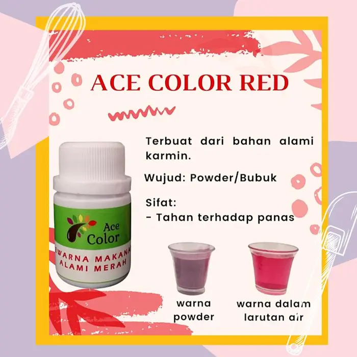Gambar ACE COLOR - Pewarna Makanan Alami/Natural Powder 30gram dari tamtbk Kota Administrasi Jakarta Utara 2 Tokopedia