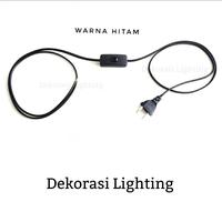 Gambar kabel hitam saklar on off + colokan + on off Lighting dari DEKORASI LIGHTING Kota Administrasi Jakarta Pusat 2 Tokopedia