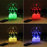 Gambar Lampu Tidur Custome Lampu Hias LED Warna RGB + Remote 3D Lamp dari Createugift Kota Medan 1 Tokopedia