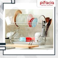 Gambar Rak Piring 2 Susun Stainless Steel Premium dari Pifacia Kab. Sidoarjo 4 Tokopedia