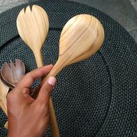 Gambar Set Spatula Salad / Kayu / Premium /Spatula Sup / Sendok Spatula Sayur dari Mentari Bali Craft Kota Denpasar 2 Tokopedia