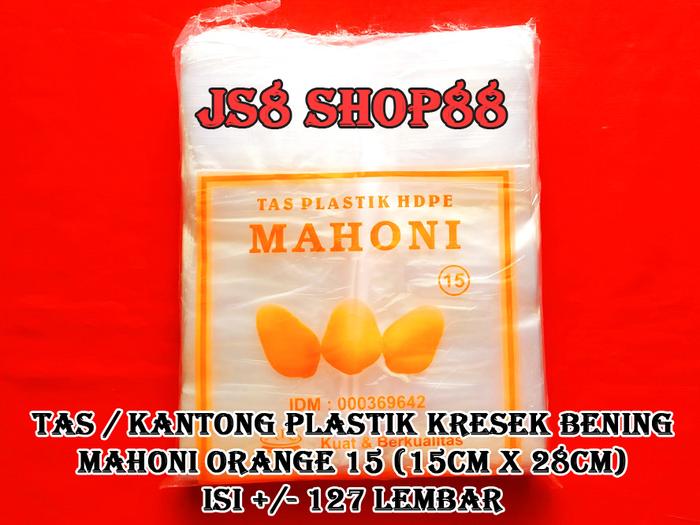 Gambar (ECERAN) TAS / KANTONG PLASTIK KRESEK BENING MAHONI ORANGE 15 dari JS8 SHOP88 Kota Administrasi Jakarta Barat Tokopedia