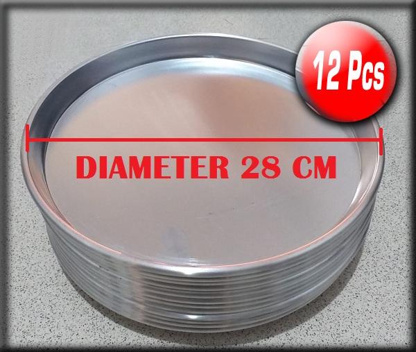 Gambar Loyang Pizza / Loyang Kue Diameter 28 CM ( 12 Pcs ) dari Pengrajin Kaleng Kab. Bogor Tokopedia