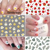 Gambar stiker kuku 3d anak dewasa nail art sticker hiasan cat kuku family toy dari Familytoys2020 Kota Administrasi Jakarta Utara 1 Tokopedia