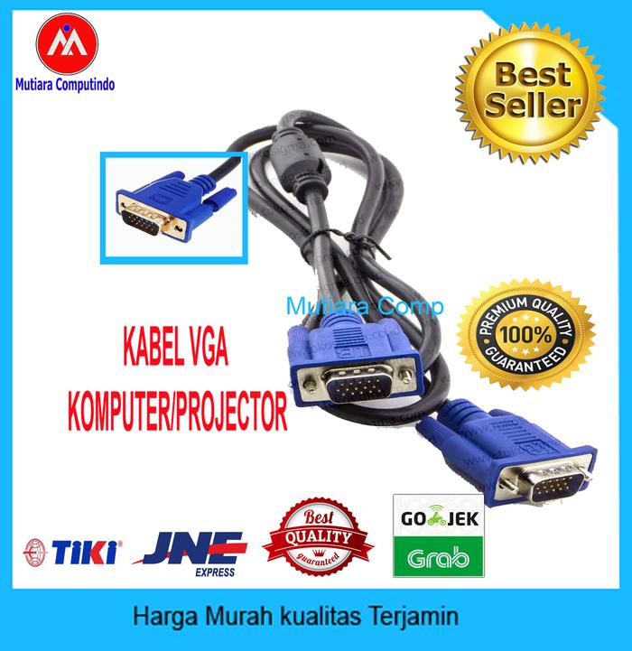 Gambar KABEL VGA MONITOR MALE TO MALE VGA KOMPUTER LAPTOP KONEKTOR UK 1.5 M dari Mutiara Computindo Kab. Bekasi Tokopedia
