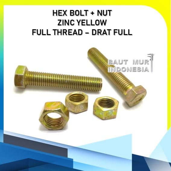 Gambar BAUT MUR KUNING M6X12 ISI 10PCS dari BAUTMUR INDONESIA Kab. Bekasi Tokopedia