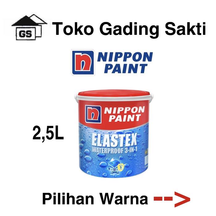 Gambar Nippon Elastex Waterproof 3-In-1 (Warna Ready) Galon 2,5L dari Gading Sakti Paint Shop Kota Administrasi Jakarta Utara Tokopedia