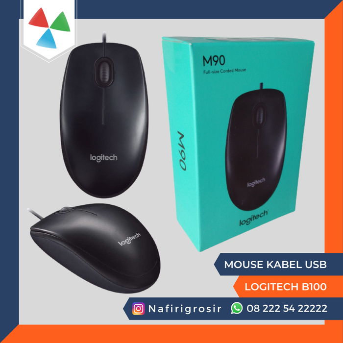 Gambar MOUSE USB LOGITECH M90 KABEL HITAM dari CV Nafiri Kota Semarang Tokopedia