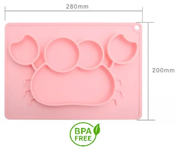 Gambar PIRING ANAK SILICONE PLATE OR-303 KARAKTER KEPITING dari Ollahomeliving Kota Bogor 5 Tokopedia