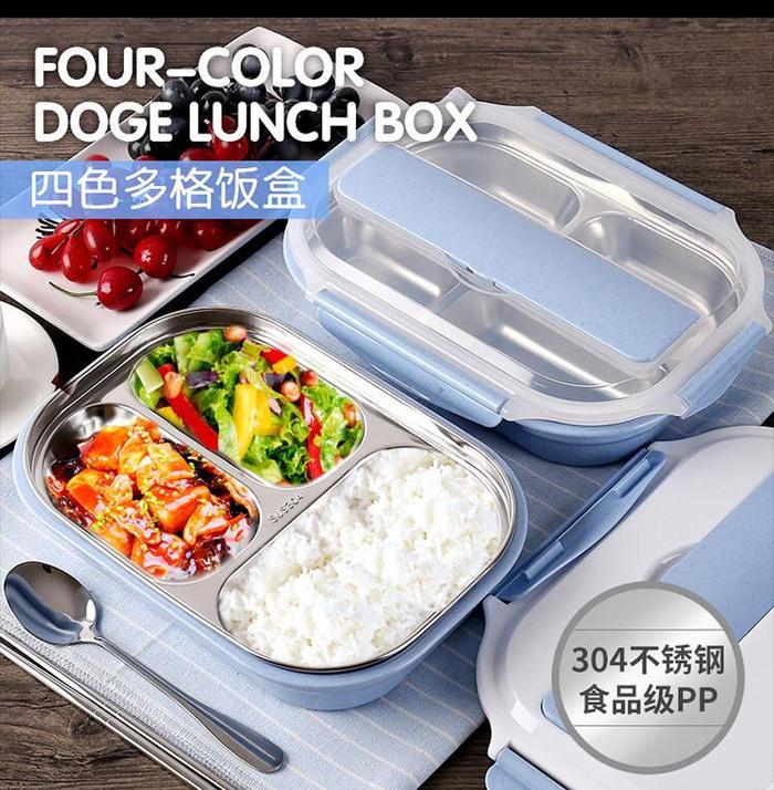 Gambar [FL] LUNCH BOX STAINLESS 3 SEKAT / ANTI TUMPAH / KOTAK MAKAN / BEKAL dari F&L_Shop Kota Batam Tokopedia