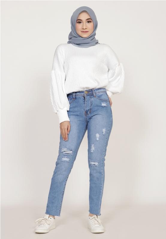 Gambar ZAHRA SIGNATURE Longpant Denim Destroy Mariah - 27 dari LEZAHRASIGNATURE Kota Bandung Tokopedia