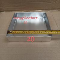 Gambar loyang kue kotak almunium tinggi 4 cm diameter 20 cm dari meyyshastore21 Kab.Ciamis 1 Tokopedia