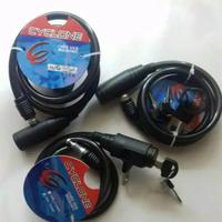 Gambar Kunci gembok sepeda spiral sepeda lock murah grosir bicycle gembok dari Phiphii Shop Kota Surabaya 2 Tokopedia
