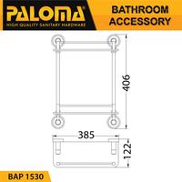 Gambar PALOMA BAP 1530 Rak Kaca Tempat Sabun Susun Dinding Kamar Mandi dari GERAI KUNCI KERAN HARDWARE Kota Administrasi Jakarta Timur 2 Tokopedia