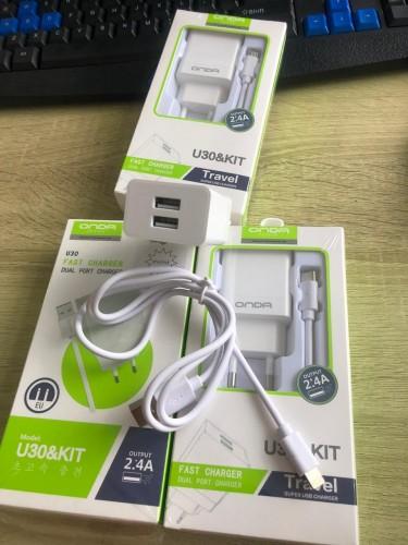 Gambar ONDA U30 Charger Set Kabel Iphone Micro Type C Dan Adaptor 2.4 Ampere dari DistriButor Home Living Kota Administrasi Jakarta Barat Tokopedia
