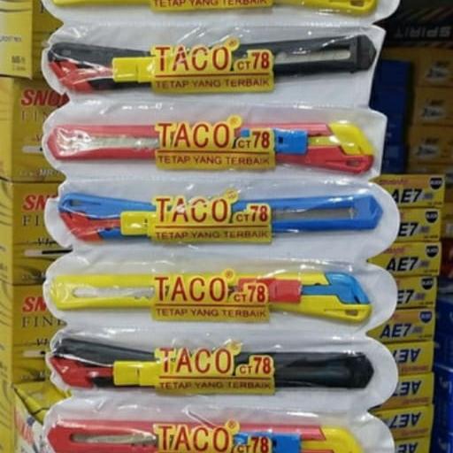 Gambar Cutter Taco CT-78 / Cutter Kecil Taco CT-78 dari main stationery Kota Administrasi Jakarta Barat Tokopedia