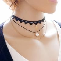 Gambar LRC Kalung Vintage Black Pearl&cross Shape Decorated Double C71025 dari Toko Aksesoris Online Kota Administrasi Jakarta Barat 1 Tokopedia