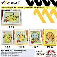 Gambar DIAMOND PAINTING 5D WITH FRAME - POKEMON SERIES dari Wismari Kota Malang 1 Tokopedia