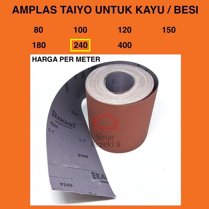 Gambar Amplas EKAMANT Grit 240 / Meter Meteran Ekamen Bangunan Kayu Besi Kain dari Sinar Rezeki 8 Kota Tangerang Selatan Tokopedia