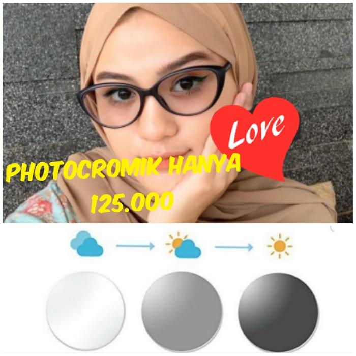 Gambar kacamata minus cat eyes BONUS LENSA PHOTOCROMIK dari hayu_tukukacamata Jakarta Pusat Tokopedia