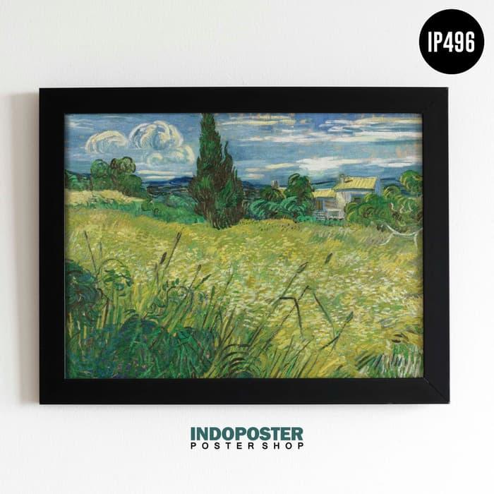 Gambar Poster Lukisan Terkenal Klasik Repro Vincent Van Gogh - Green Wheat Field With Cypress, 1889 dari INDOPOSTER Kab. Bandung Tokopedia