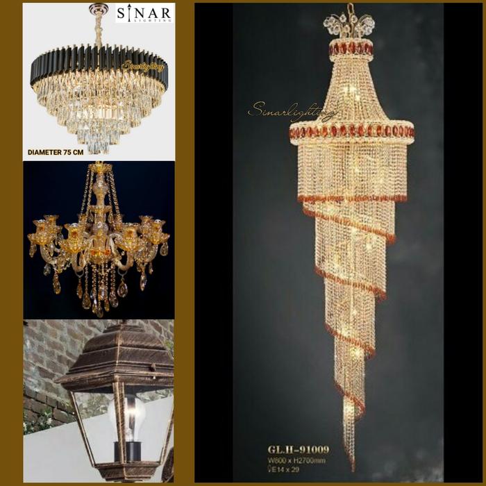 Gambar Pakel lampu hias void, chandelier dan nordic Dp Mr Iwan dari sinarlighting Kota Surabaya Tokopedia