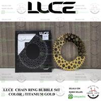 Gambar LUCE - BUBBLE CHAIN RING 54T - COLOR TITANIUM GOLD dari Indra Jaya - Ayung Lim Kota Tasikmalaya 1 Tokopedia