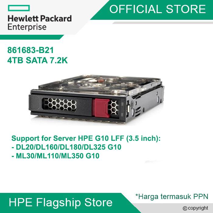 Gambar HDD HPE 4TB SATA 6G MDL 7.2K LFF (3.5in) DS 861683-B21 dari HPE Authorized Store managed by Multipro.id Kota Administrasi Jakarta Utara Tokopedia