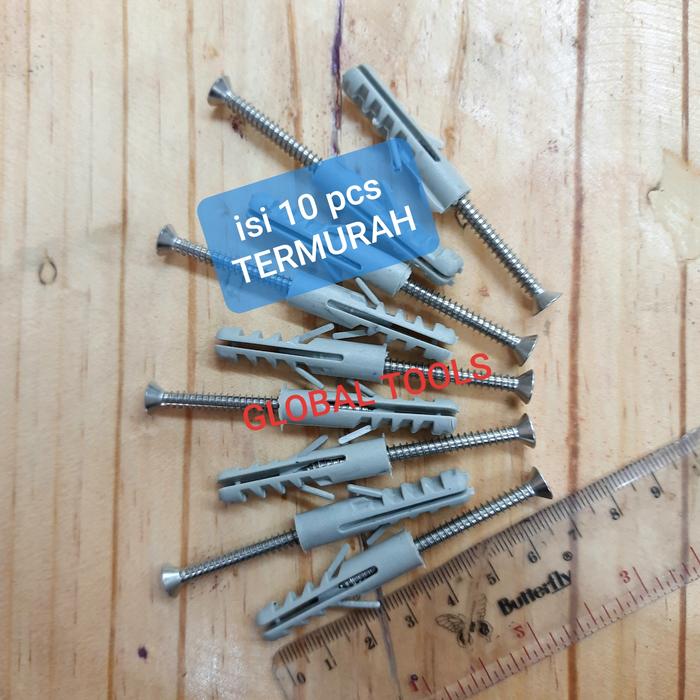 Gambar FISSER TEMBOK s8 panjang sekrup stainless FAB ss 8 x 2 Flat head FH ss dari TRISTECH_NEW Kota Administrasi Jakarta Barat Tokopedia