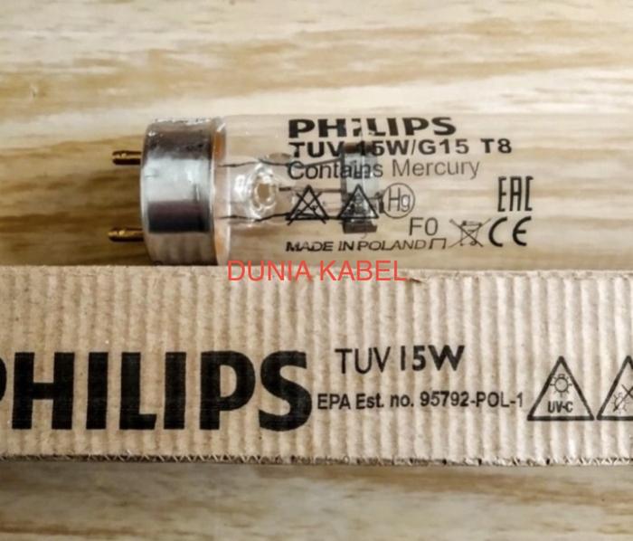 Gambar Lampu Kuman Lampu UV 15w Philips /lampu UV TL TUV 15 watt Philips dari Dunia Kabel Kota Administrasi Jakarta Barat Tokopedia