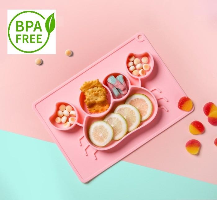 Gambar PIRING ANAK SILICONE PLATE OR-303 KARAKTER KEPITING dari Ollahomeliving Kota Bogor Tokopedia