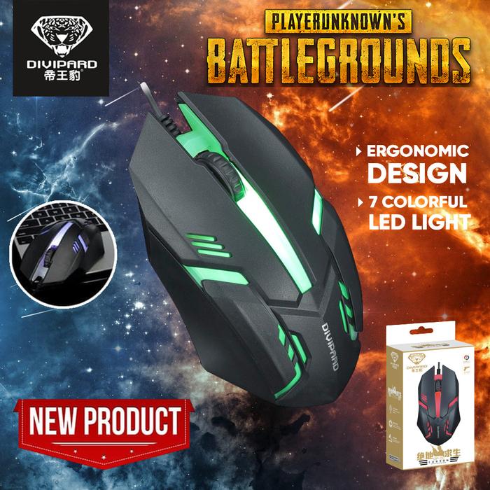 Gambar Mouse Gaming Kabel USB Colorful Backlight Divipard OP20 1200 DPI dari Unitech Shop_NEW Kota Administrasi Jakarta Utara Tokopedia