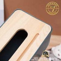 Gambar Kotak Tissue dengan Tutup Kayu Solid Wooden Tissue Box with Smartphone Holder dari 7StarCollectionOfficial Kota Administrasi Jakarta Utara 4 Tokopedia