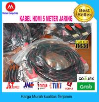 Gambar KABEL HDMI 5 M METER MODEL JARING HIGH QUALITY dari Mutiara Computindo Kab. Bekasi 3 Tokopedia