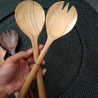 Gambar Set Spatula Salad / Kayu / Premium /Spatula Sup / Sendok Spatula Sayur dari Mentari Bali Craft Kota Denpasar 3 Tokopedia