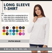 Gambar Kaos polos cewek lengan panjang PUTIH / oblong cewek lengan panjang dari Winstar Polos Kab. Tangerang 3 Tokopedia