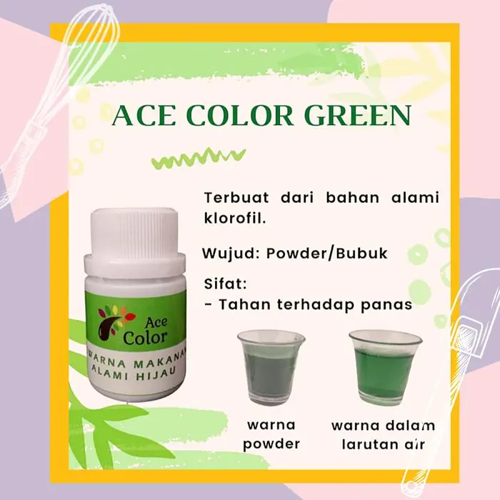 Gambar ACE COLOR - Pewarna Makanan Alami/Natural Powder 30gram dari tamtbk Kota Administrasi Jakarta Utara 3 Tokopedia