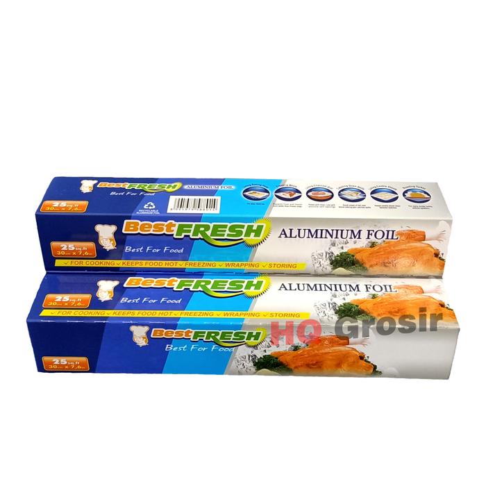 Gambar Best Fresh Alumunium Foil 30cm x 6,7 Meter, Plus Pisau Pemotong dari HQ Stationary and Packaging Kota Bandung Tokopedia
