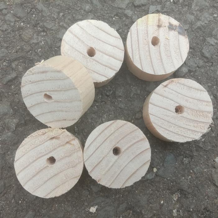 Gambar Dowel Disc/Dowel Slice Jati Belanda Diameter 35 mm x 15 mm with Hole dari Rafci workshop Kab. Tangerang Tokopedia
