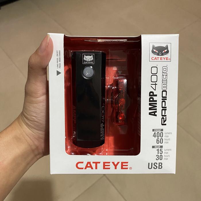Gambar 1 Set Lampu Sepeda Cateye Ampp 400 dan Rapid Micro dari Toko Sepeda Yerikho Kota Administrasi Jakarta Timur Tokopedia