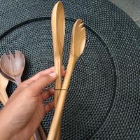 Gambar Set Spatula Salad / Kayu / Premium /Spatula Sup / Sendok Spatula Sayur dari Mentari Bali Craft Kota Denpasar 4 Tokopedia