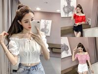 Gambar FASHION WANITA SABRINA BLOUSE KOREAN MURAH BAHAN IMPORT dari sims shop Jakarta Barat 1 Tokopedia