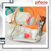 Gambar Rak Piring 2 Susun Stainless Steel Premium dari Pifacia Kab. Sidoarjo 2 Tokopedia