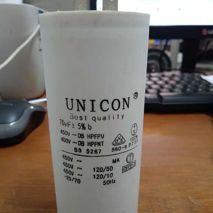 Gambar Kapasitor Pompa U 70 uf 450 Vac UNICON dari kenryu jaya Kota Administrasi Jakarta Barat Tokopedia